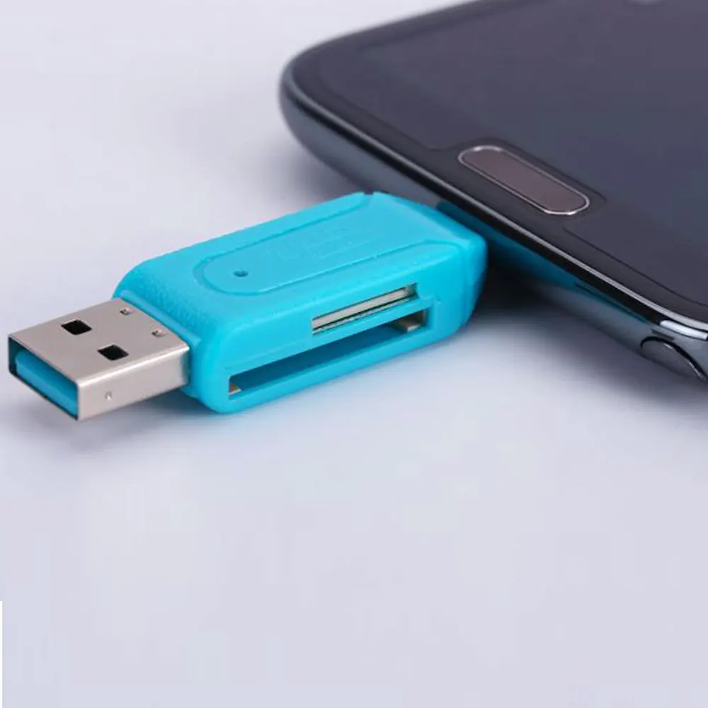 

3 in 1 USB 2.0 + TF/Micro to Micro USB OTG Reader Adapter Converter
