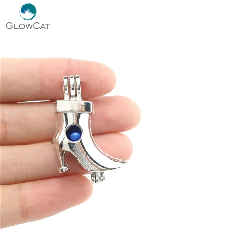 K775 5pcs/lot Ankle boot Lady Cage Locket Pendant Fairytale Party Essential Oil Diffuser | Украшения и аксессуары
