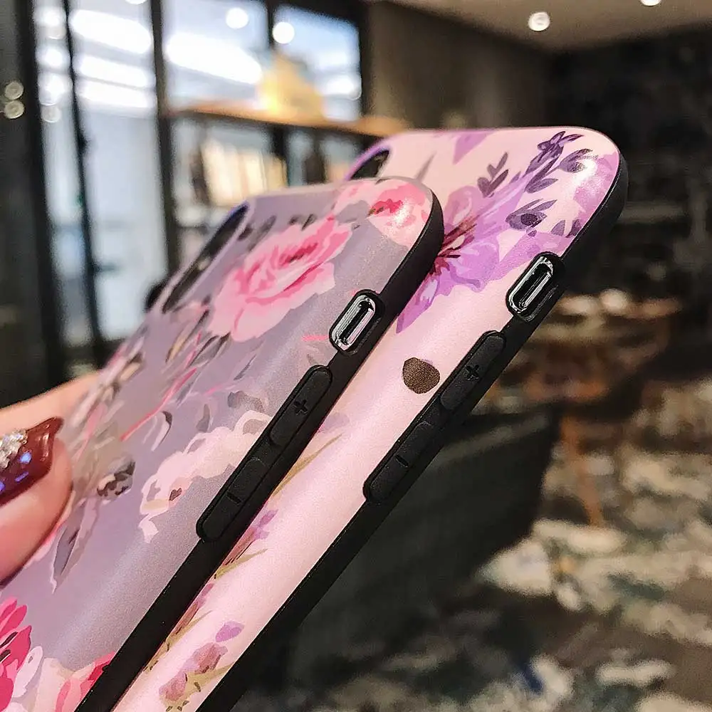 Чехол Boucho для телефона iphone 8 XS MAX XR чехлы 6 6S 7 Plus X Ретро Цветочный чехол накладка