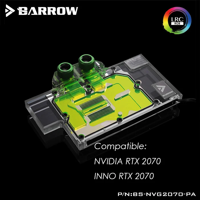 Барроу GPU водный блок для NVIDIA RTX 2070/INNO 2070 чехол компьютера охладитель охлаждения