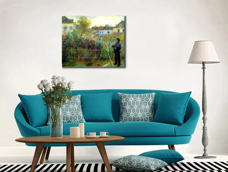 Картина Monet в своем саду Argenteuil of Claude художественные картины маслом Репродукция