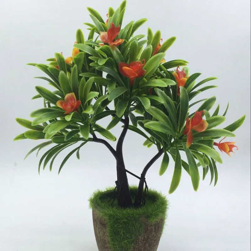 2017 искусственные цветы ветки деревьев пластиковый бонсай Декор садовые растения
