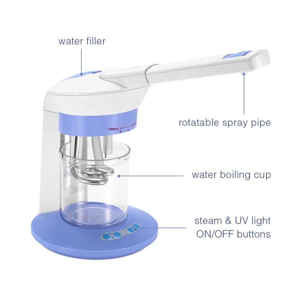  Mist Sprayer Facial Steamer Steaming Humidifier Ozone ionic Aromatherapy face Moisturizing Skin Care tool Vaporizer |