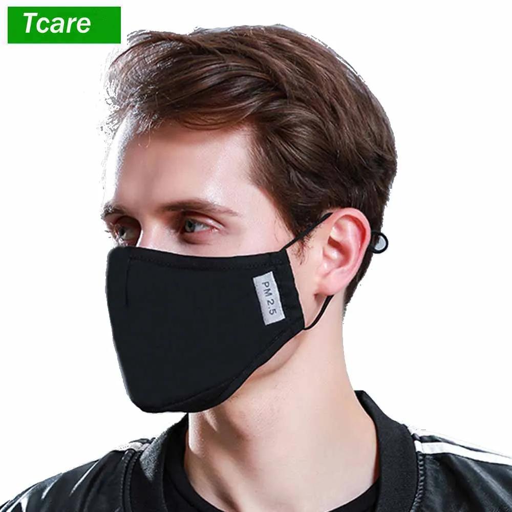 Tcare Мода хлопок PM2.5 анти дымка смога рот Пылезащитная маска+* фильтр с активированным углем бумага* Антибактериальная грипп маска для лица
