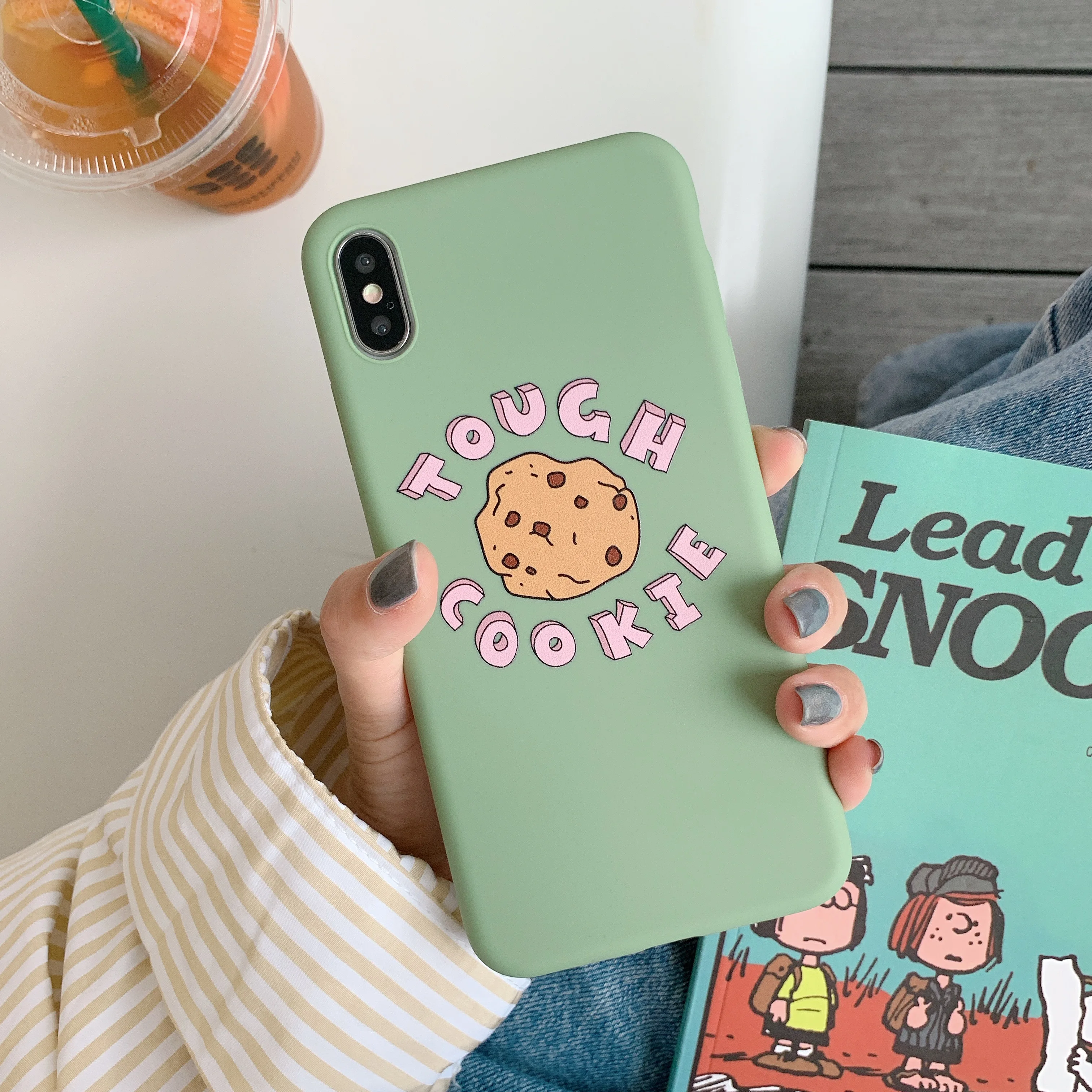 Простой мягкий чехол для телефона из ТПУ с рисунком iPhone 8 7 6 6S Plus Xs MAX XR X милый