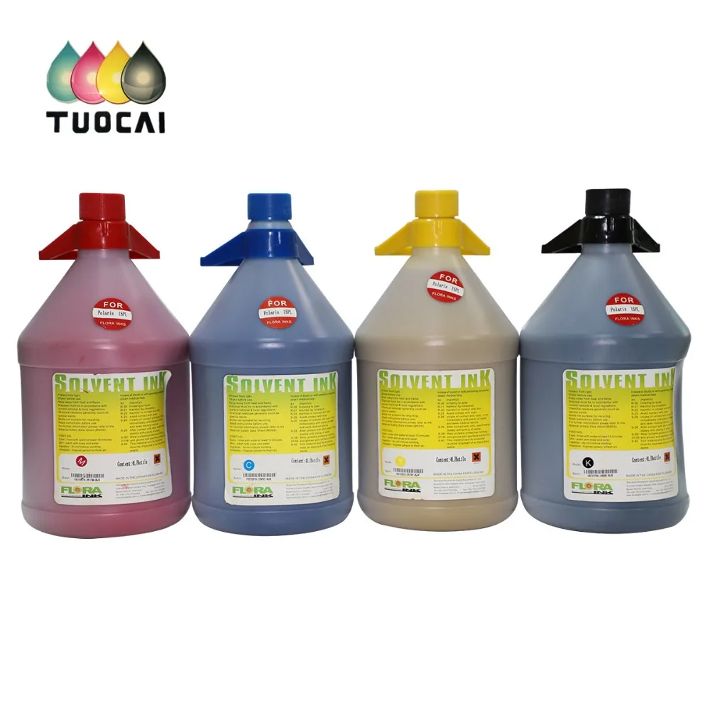 CMYK 4 бутылки/лот Spectra PQ512/15pl растворитель чернила 4L/B упаковка Флора LJ320P
