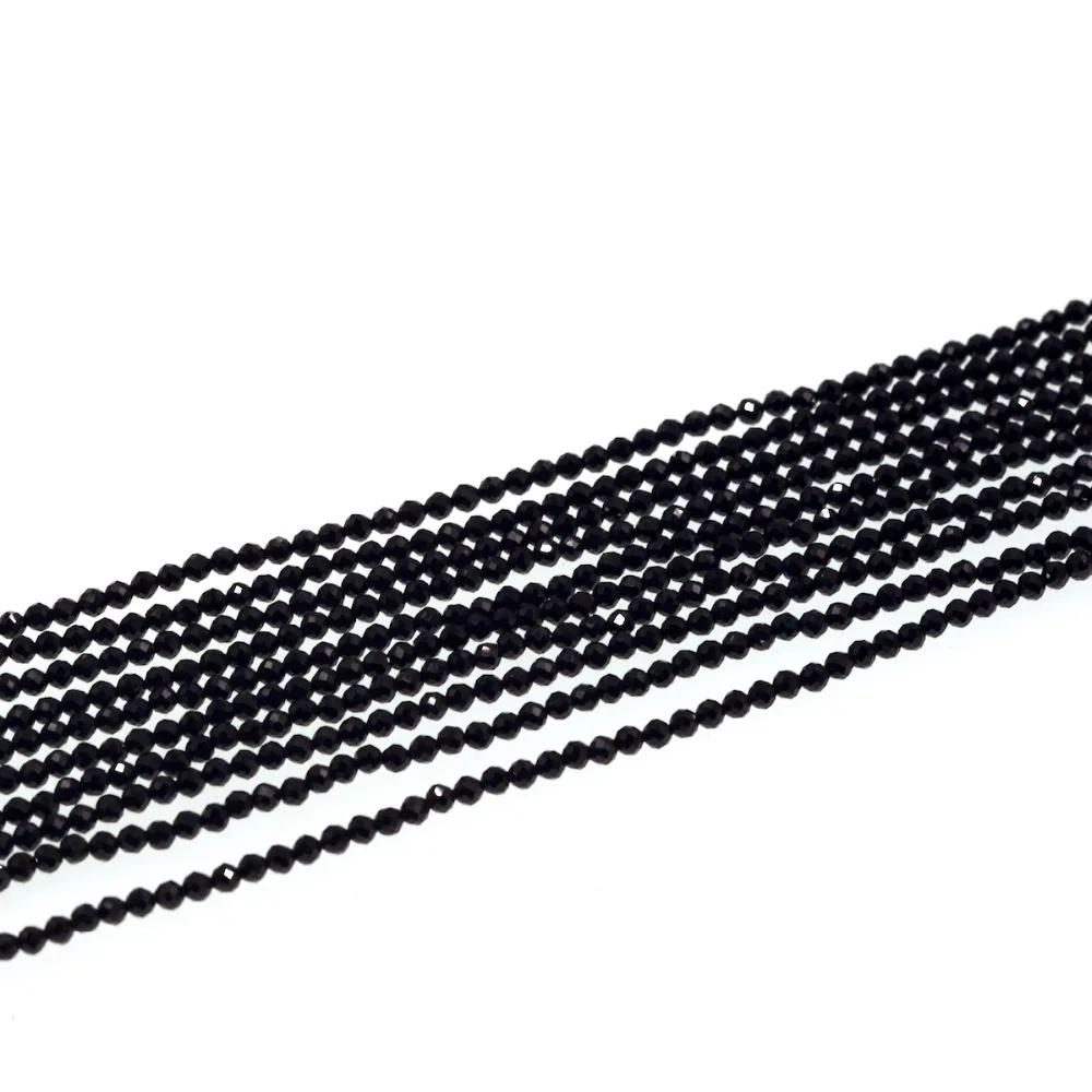 Натуральный камень яркое качество Черный корешок l круглая форма граненые бусины