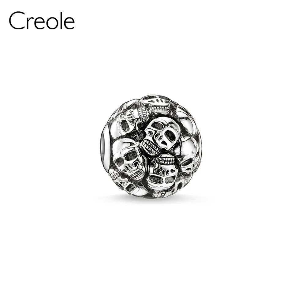 Бусины с подвесками в виде черепа королевы маори черного и золотого цвета лилия