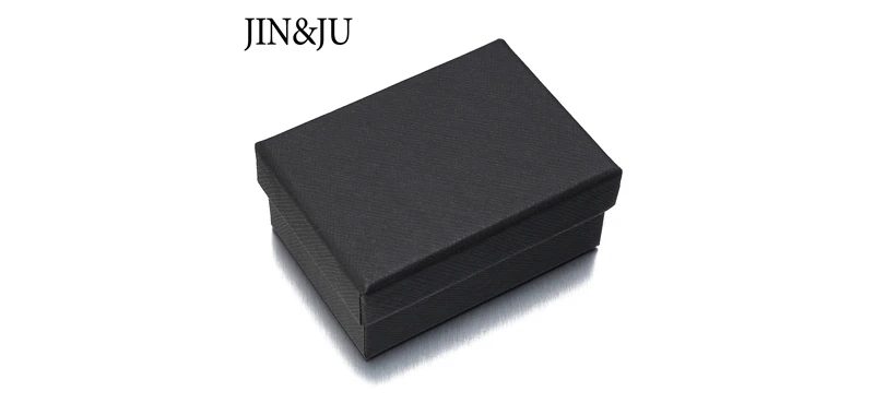 JIN& JU черные бумажные коробки для запонок 30 шт./лот высококачественные тонкие линии черные матовые бумажные коробки для ювелирных изделий запонки чехол для переноски