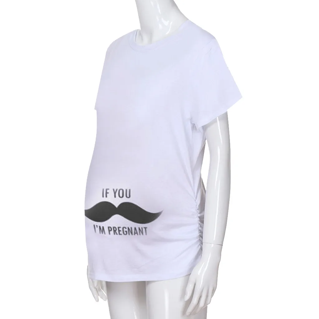 Vetement femme, женская одежда для беременных, топы с коротким рукавом и мультяшным принтом, футболка, Одежда для беременных, ropa mujer