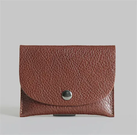 litchi Brown 01 LEACOOL, натуральная воловья кожа, портмоне для мужчин, Бизнес Стиль, тонкая кожа, мини кошелек для монет, маленький кошелек для ключей, нулевой кошелек, защелкивающиеся сумки для гарнитур - Цвет: litchi Brown 01