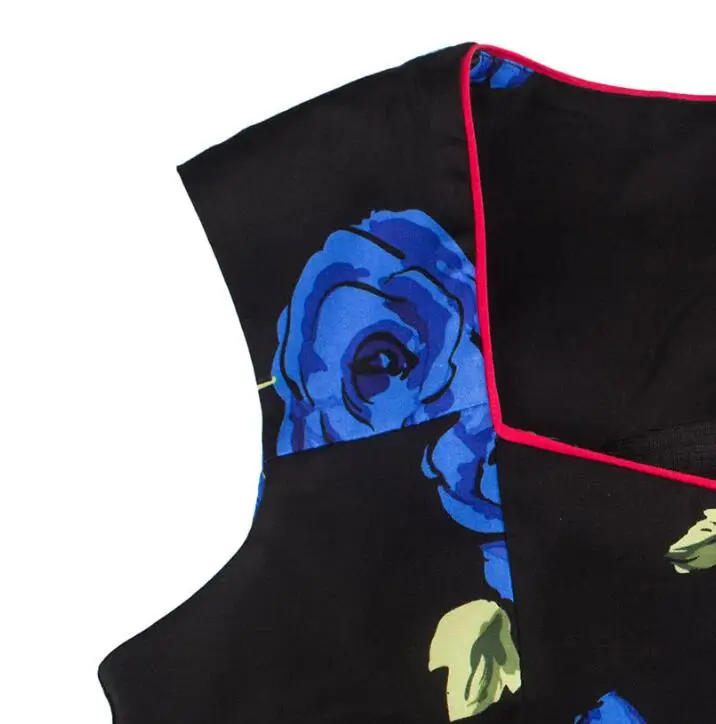 Новое хлопковое Пышное Платье с цветочным принтом украшенное бантиком длинными