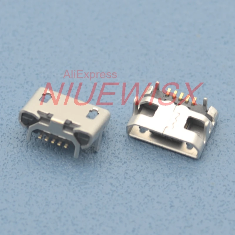 100 шт. микро-USB 5pin без бокового рога Ox гнездо usb плоский рот четыре с контактными