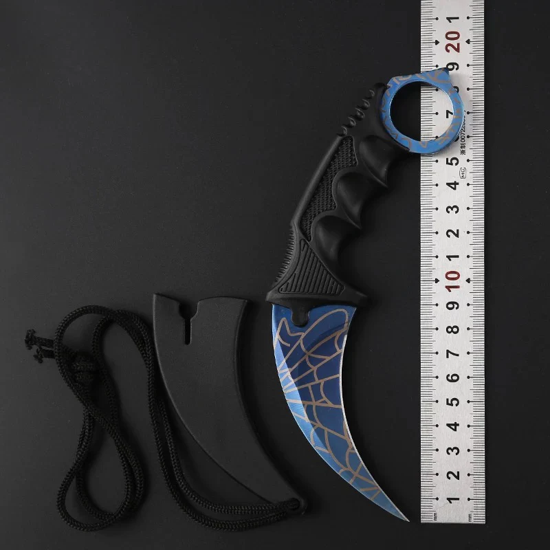 I CS GO, тактический коготь, нож Karambit, инструменты для кемпинга, охоты, выживания, EDC, ножи с фиксированным лезвием, с оболочкой - Цвет: I