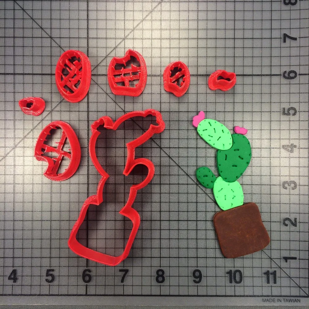 Резак для печенья кактус изготовленный на заказ 3D напечатанный кокосовый