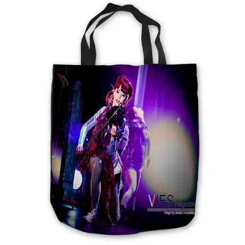 Пользовательские холщовые lindsey-stirling ToteBags ручные сумки сумка для покупок повседневные пляжные сумки складные 180911-04-63 - Цвет: Tote Bags