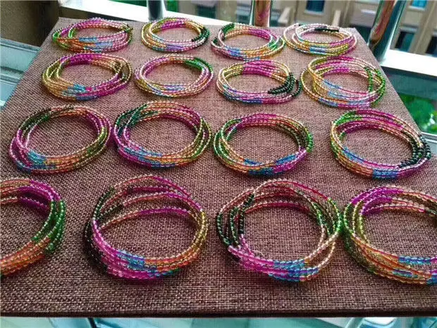 

FREE SHIPPING 4ROWS Genuine Natural Colorful Tourmaline Crystal Beads Bracelet AAAA 3.3mm