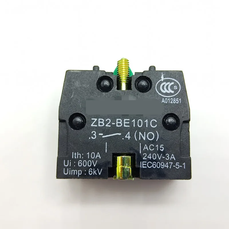 Черный XB2 XB4 кнопочный блок контактов ZB2-BE101C ZB2-BE102C ZBE-101 ZBE-102 НЗ Переключатель связаться с нами - Цвет: Черный