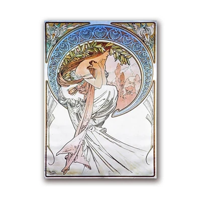 PH2154 Alphonse Mucha, большие винтажные плакаты и принты в стиле модерн, точная копия, настенная живопись, картины для гостиной, домашний декор - Цвет: PH2154