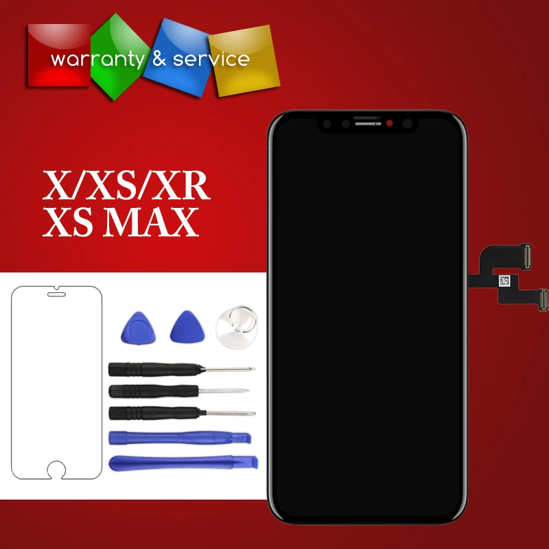For iPhone X/XS/XS MAX/XR LCD Screen Digitizer with Touch Replacement Assembly Black X Display | Мобильные телефоны и