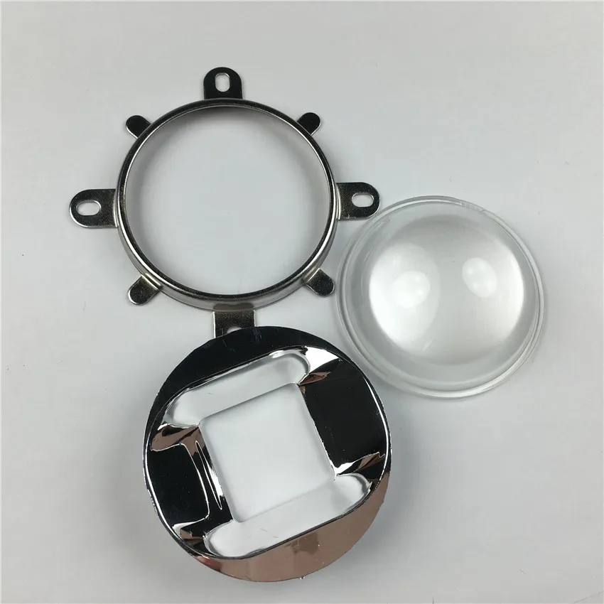 Светодиодная линза 57 мм + отражатель стальной кронштейн в комплекте для