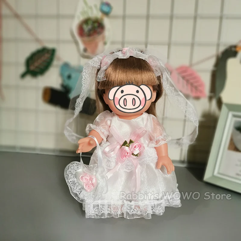 Одежда для кукол, подходит для 25 см, Детская кукла, игрушка 1/6, BJD кукла, куклы для новорожденных, аксессуары, Милое Свадебное платье, головной убор, костюм, подарки для девочек
