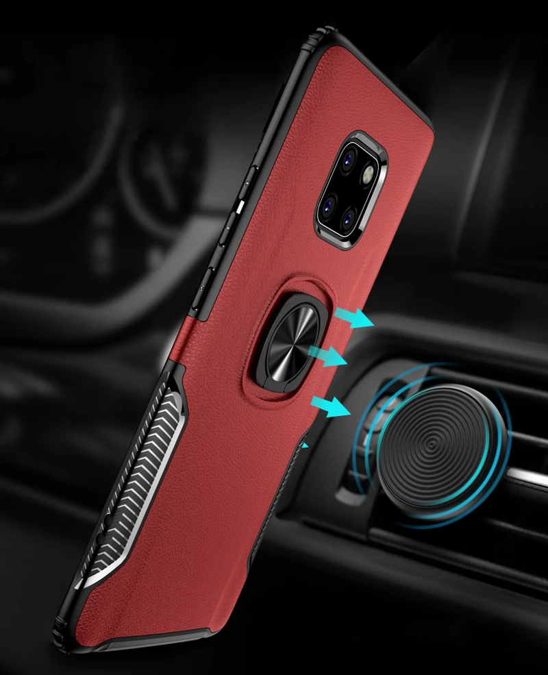 Противоударные бронированные Чехлы для huawei mate 20 Pro Lite P30 P20 с кольцом-держателем для пальцев и подставкой для задней панели Чехлы для huawei mate 20 Lite mate 20