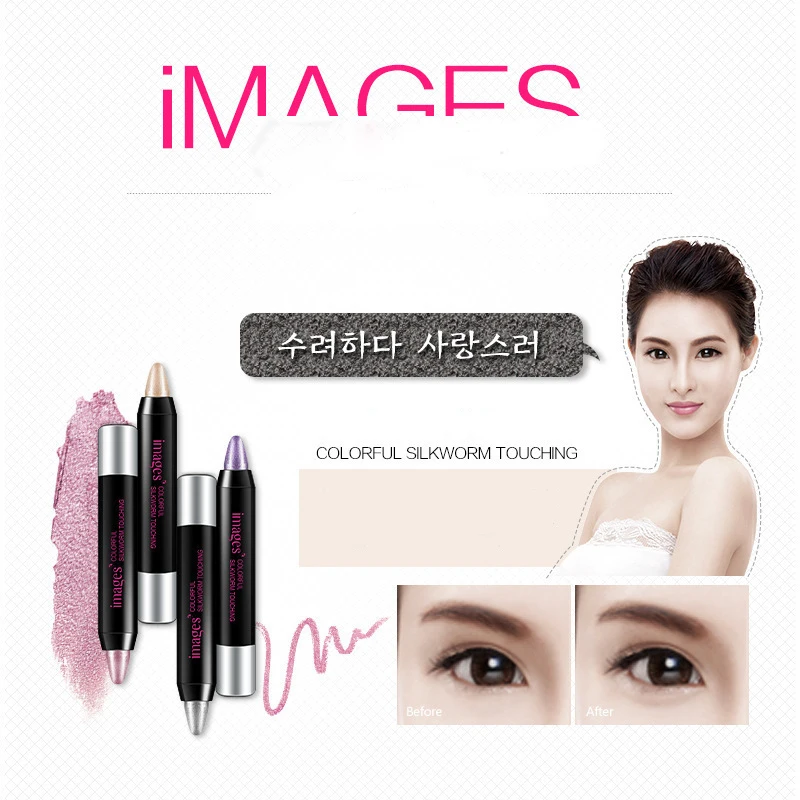 Изображения макияж хайлайтер тени для век Карандаш мерцающий блеск Тени набор