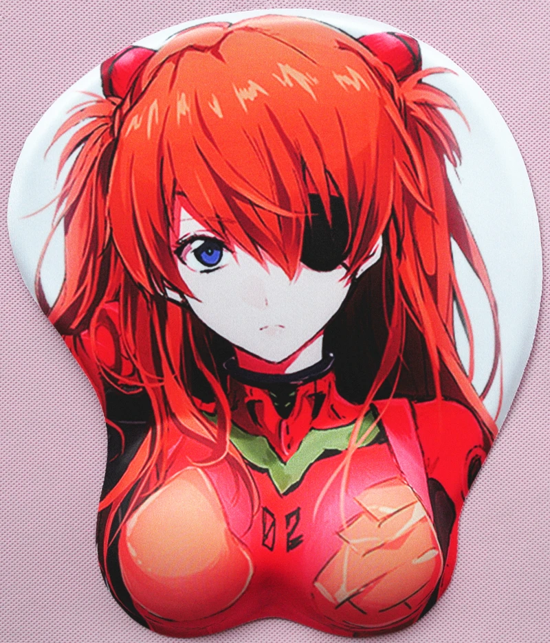 

Free Shipping 3D wristbands/anime beauty/chest mouse pad beauty of the mouse pad EVA - Q version of the theatre asuka