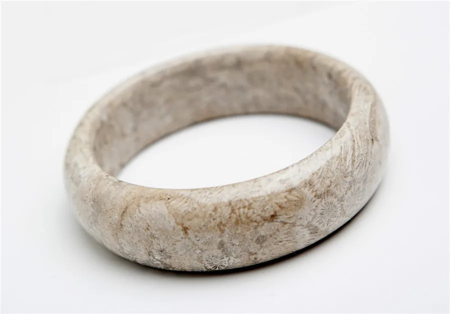 

Genuine Natural Coral Gem stone Crystal Round Fashion Bangle Bracelet Inner Diameter 58mm