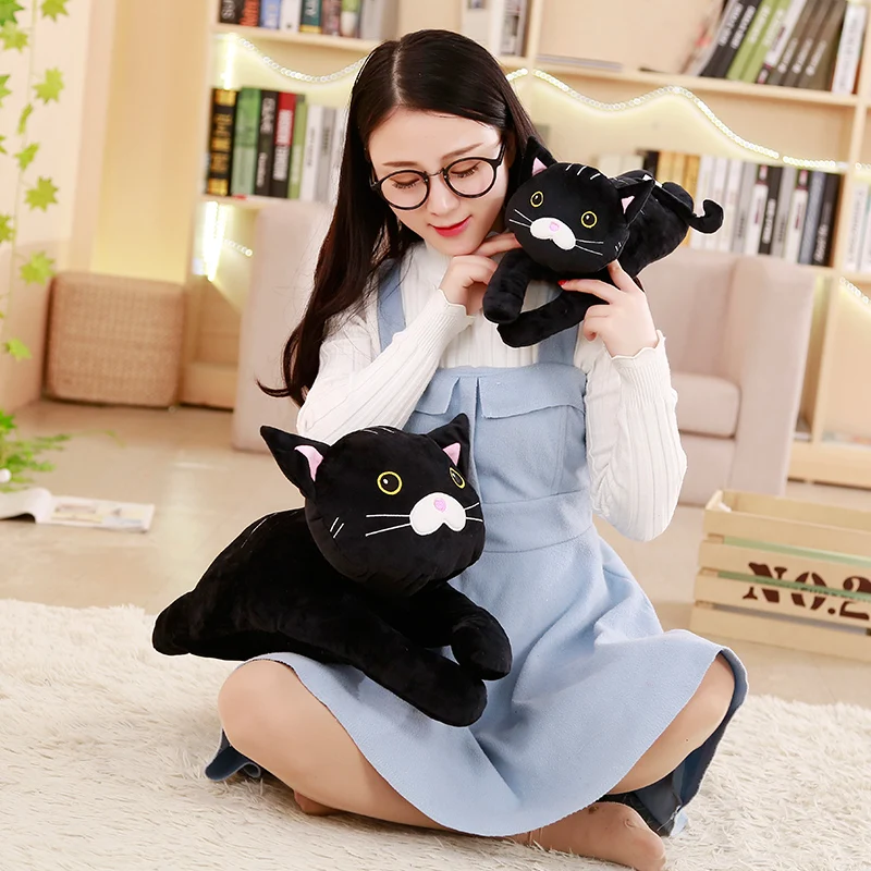 Милая Черная кошка Miaoowa 1 шт. 35 см плюшевые игрушки для детей мягкие Мультяшные