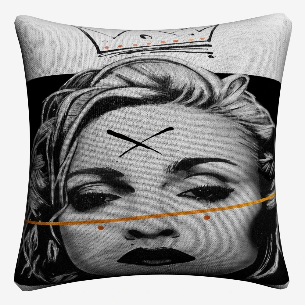 Madonna с принтом "поп-арт" модные штаны из хлопка c декоративная подушка, Лен крышка размером 45*45 см для дивана Наволочка на подушку для стула домашний декор Almofada