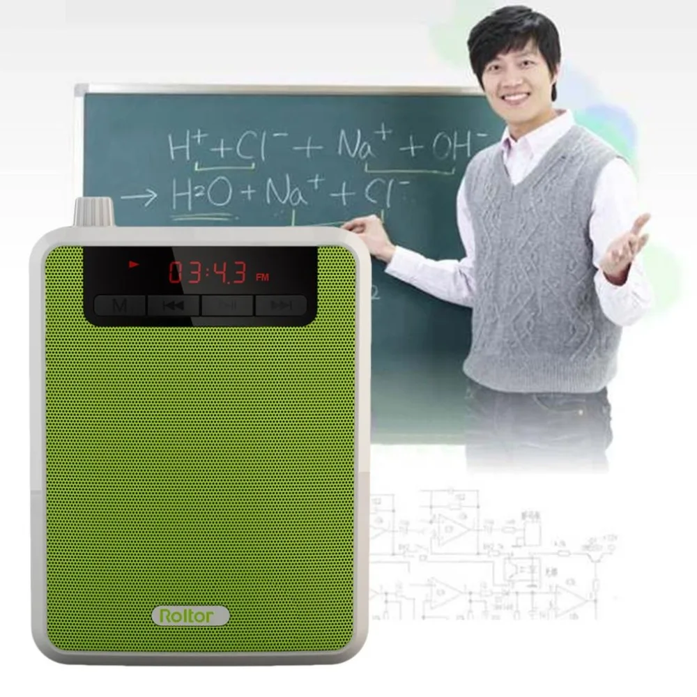 Портативный усилитель звука Rolton зажим для поясной ленты с FM TF MP3 Powerbank