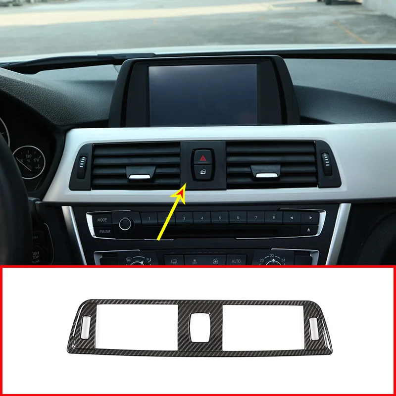 

Carbon Fiber Style Central Air Conditioning Air Outlet Frame For BMW 3 Series F30 F31 2013-2017 Car Accessories