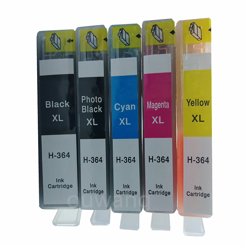 5 шт./компл. чернильные картриджи для принтеров 364xl 364XL BK M C Y Photosmart 5520 6510 6520 B109 B110 B209