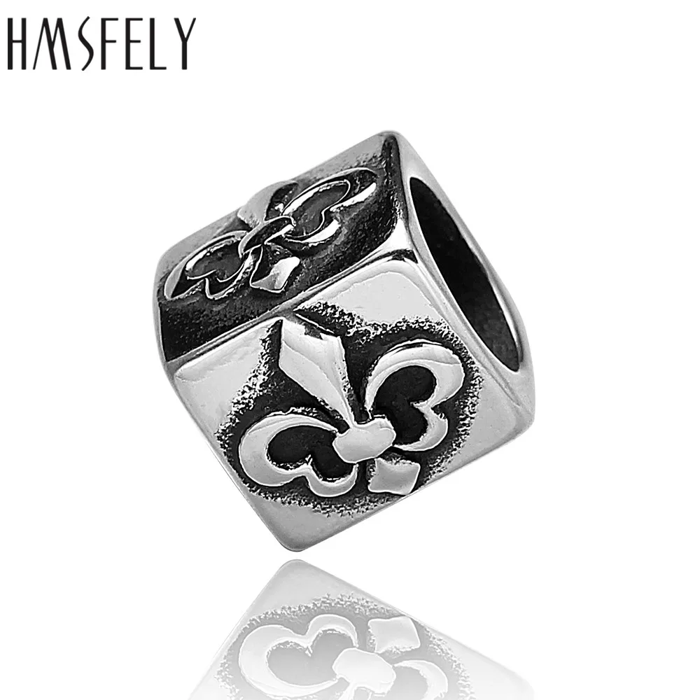 HMSFELY 8 мм с большими отверстиями кулоны А нержавеющая сталь Ирис бисер аксессуары