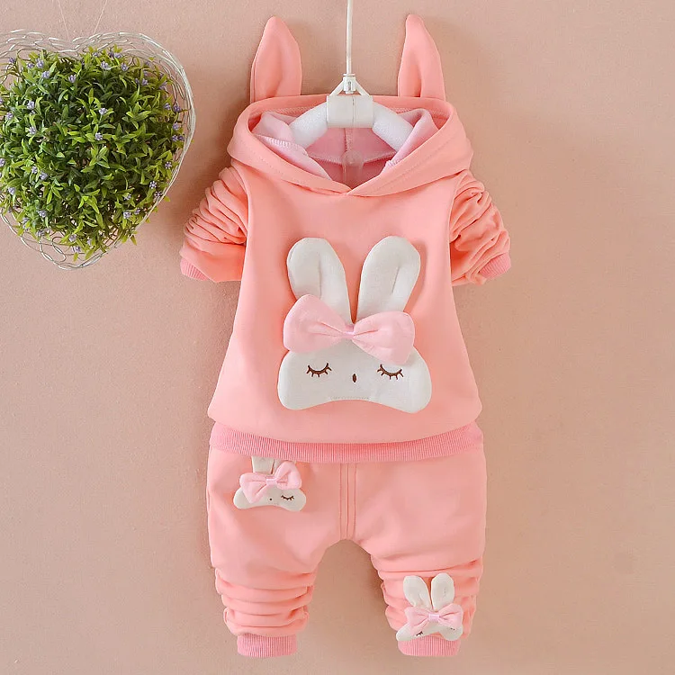 Одежда для новорожденных осенне зимняя одежда маленьких девочек футболка + штаны
