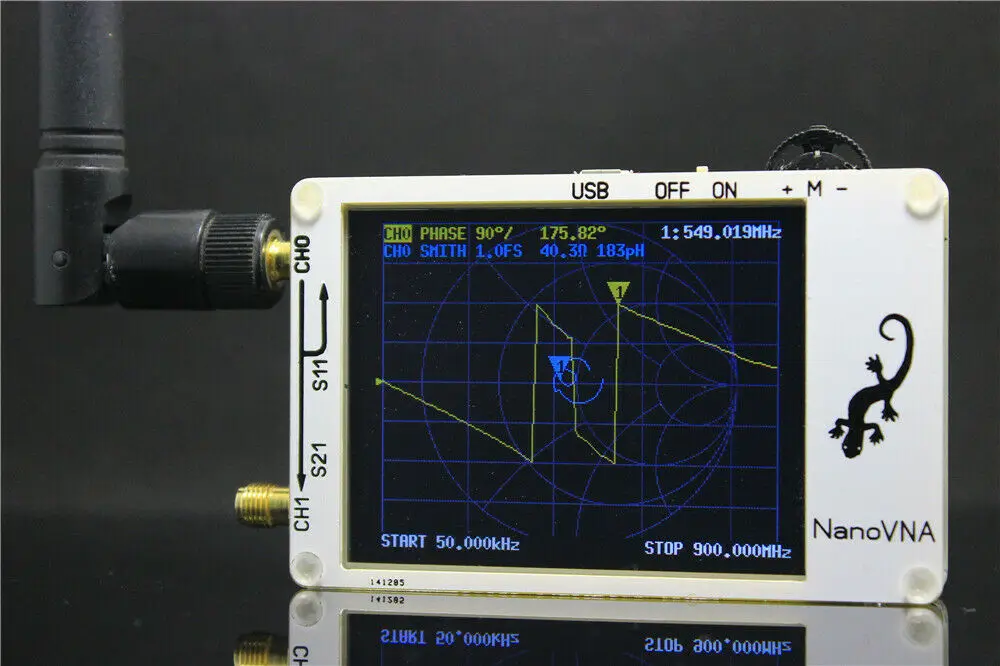 2,8 дюймов LCD нановна VNA HF VHF UHF UV векторный сетевой анализатор антенный анализатор+ ПК программное обеспечение+ батарея