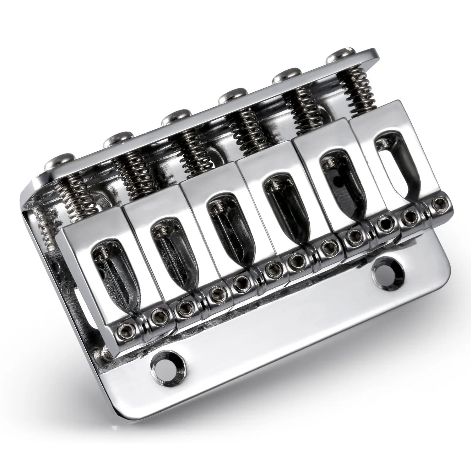 Silver 6 String Fixed Hard Tail Guitar Bridge Tailpiece for 65mm Electric | Parts & Accessories