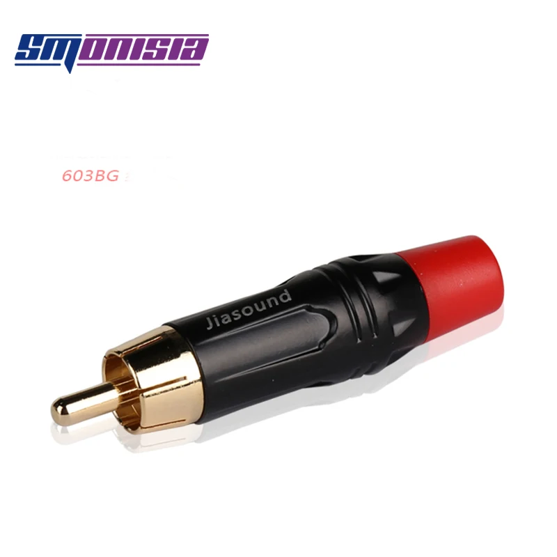 

Smonisia 100pcs AV RCA Connector Terminal Wire Audio Video Welding Plug 603BG