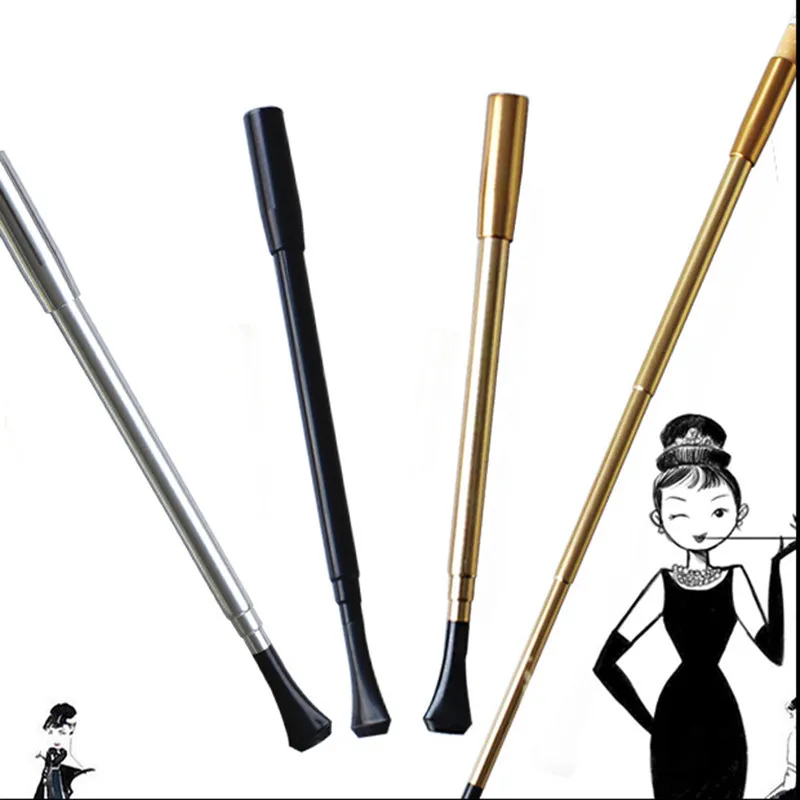 27 см серебряные черные золотые настоящие держатели сигарет дыма винтажные Одри