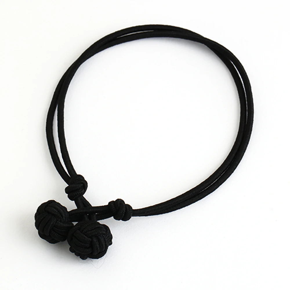Jelmoons S7 Черный резиновый браслет на цепочке для женщин Новый простой и качественный оптовый шелковый узел на манжетах.