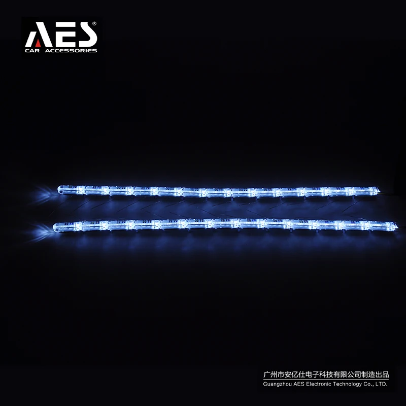AES 2 шт. двойной Цвет светодиодный Кристалл дневные ходовые огни светильник 50 см