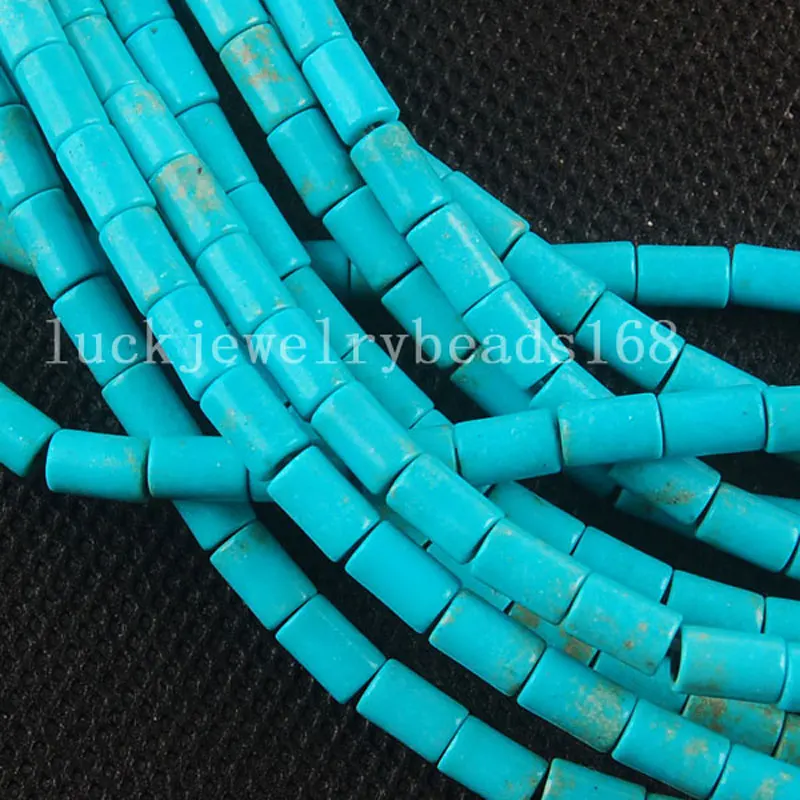 Free Shipping Fashion Jewelry 4x6mm Brown Howlite Column Loose Beads 1strand 15.5&quot WFH176 | Украшения и аксессуары