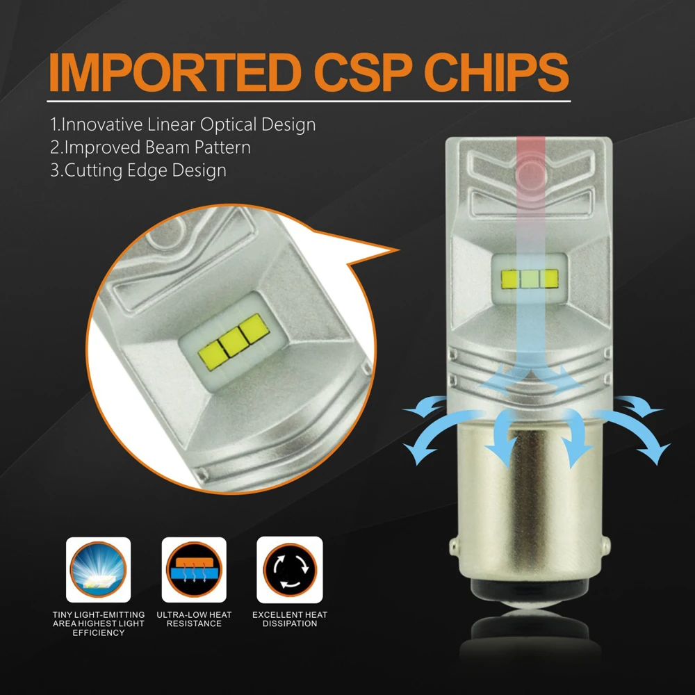 Светодиодный фонарь BA15D BAY15D P21/5 Вт 2 шт. высокая мощность CSP 30 задний тормоз