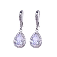 bettyue brand luxury shining charm aaa water drop cubic zircon multicolor jewelry earrings for woman elegance wedding party gift
