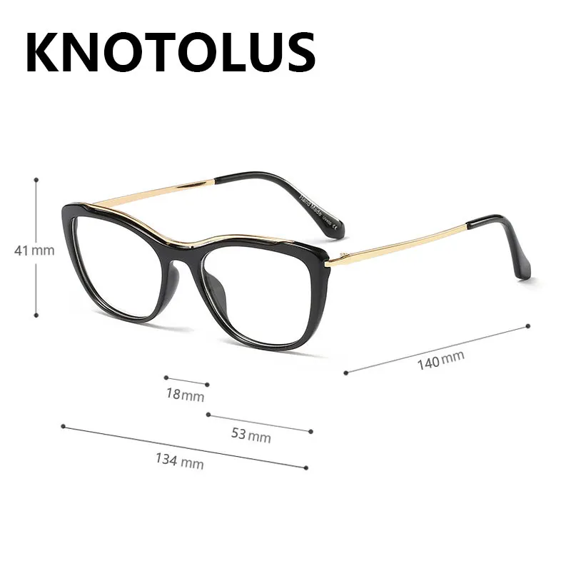 Knotolus Сверхлегкие Ретро квадратные очки Женские оправы оптические модные