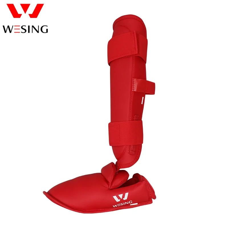 

WKF karate shin and instep guard free shipping wesing karate shin pad for competetion