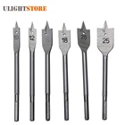 Набор сверл по дереву, набор из 6 Плоских насадок 10 мм, 12 мм, 16 мм, 18 мм, 20 мм, 25 мм, для сверления дерева с шестигранным хвостовиком