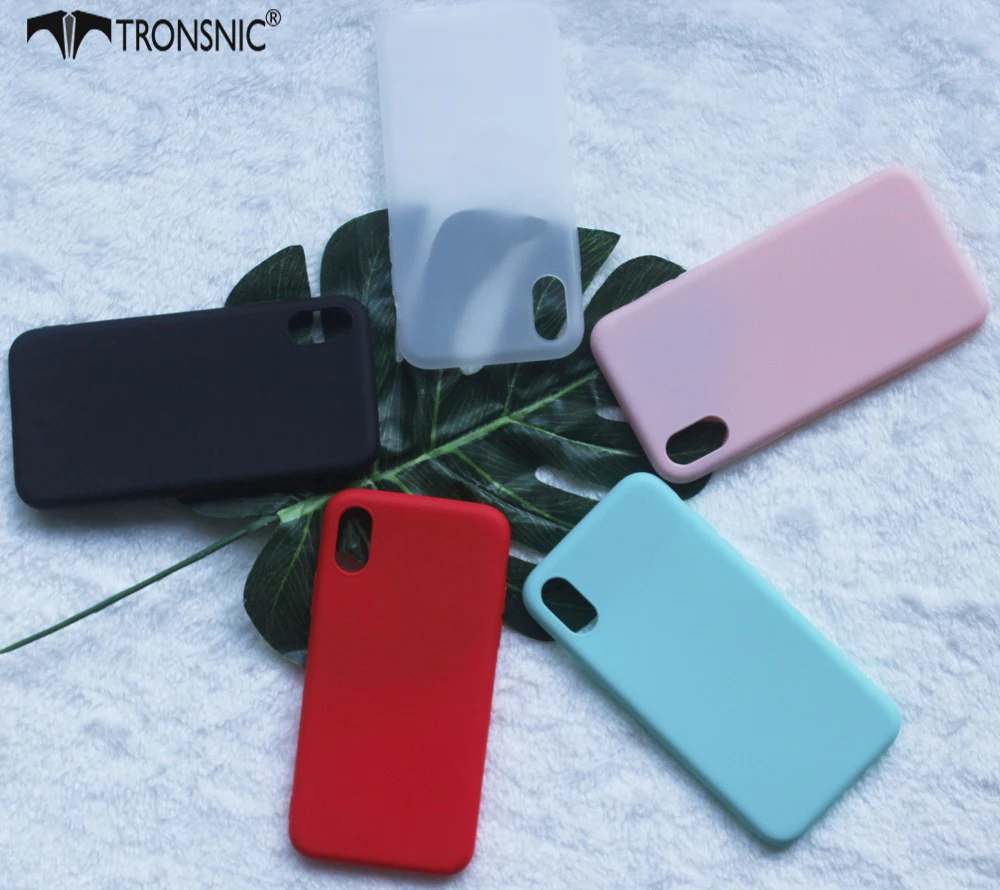 Тонкий телефонный чехол Tronsnic для iPhone X 8 plus силиконовый мягкий 5s 6 6s 7 однотонный